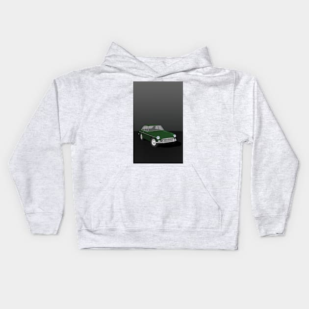 MGB GT Graphic Poster -Green Kids Hoodie by NickShirrell